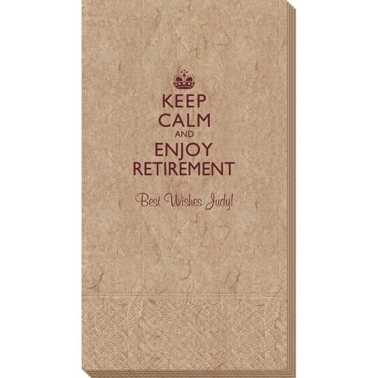 Keep Calm and Enjoy Retirement Bali Guest Towels